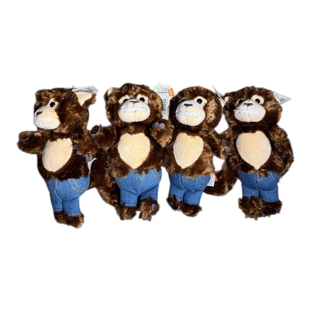 4x Wild Republic ScaryKins Werewolf Plush 8” Halloween Parties Eco Friendly